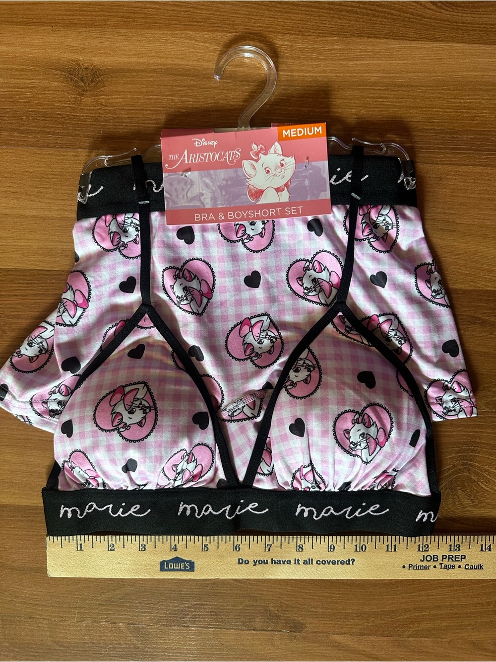 Disney Aristocats Marie Pink & Black Bra and Boyshort Set - Picture 7 of 7
